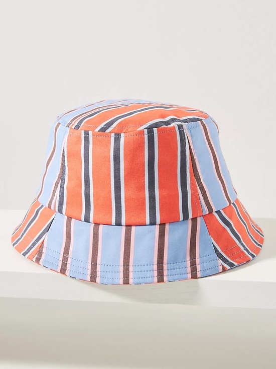 NWT Anthropologie Striped shirting Bucket Hat main image 4
